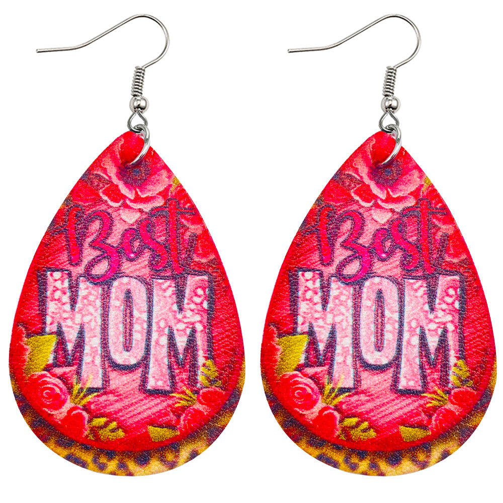 Wholesale Mother's Day Leather Earrings